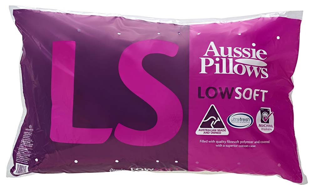 Aussie Pillows Low Soft Pillow.