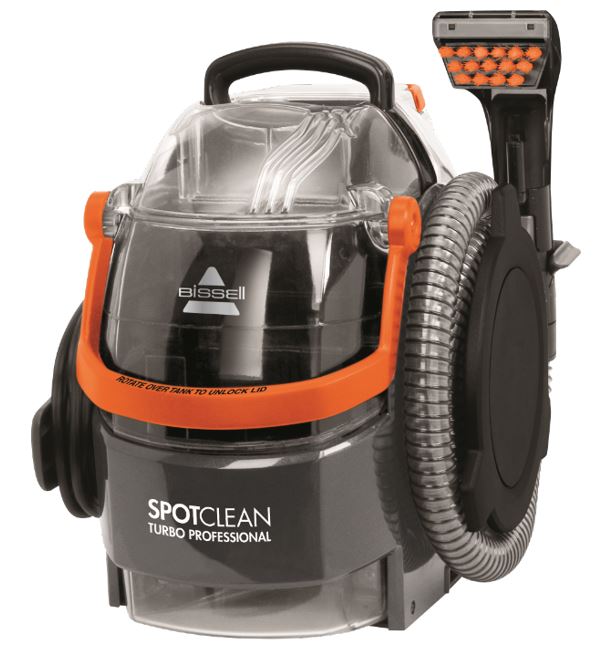 The BISSELL SpotClean Turbo Professional Portable Carpet & Upholstery Washer.