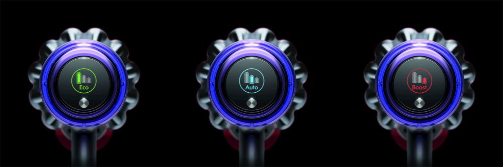 Dyson V11 has three power modes: Eco, Auto & Boost.