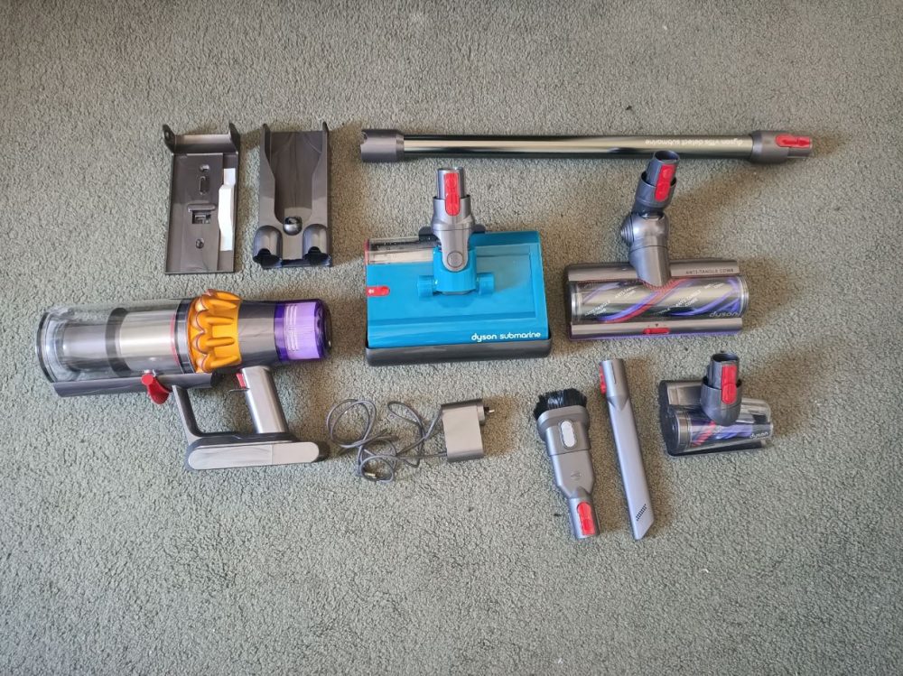 The Dyson V15S Submarine and all its attachments.