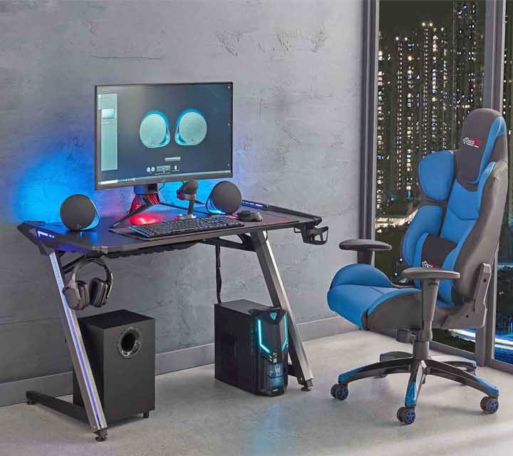 Gaming Desk and Gaming Chairs that are available at Harvey Norman.