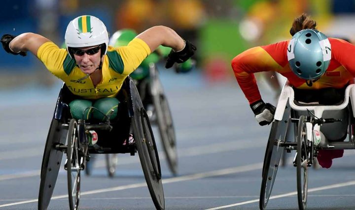 Christie Dawes putting on an incredible racing display.