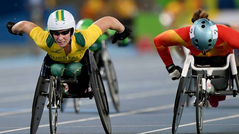 Christie Dawes putting on an incredible racing display.