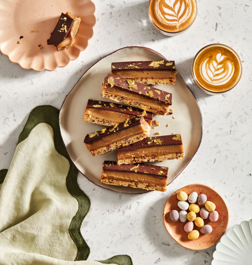 Millionaire’s Shortbread with Espresso Caramel Easter Recipe Harvey