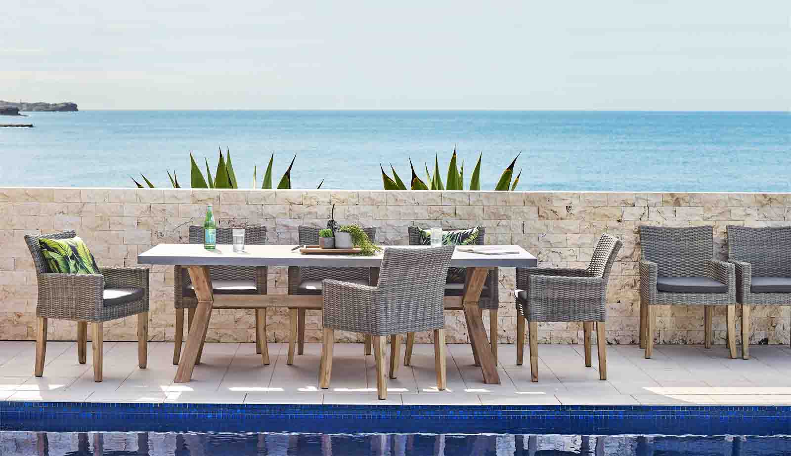 4 Outdoor Furniture Trends Aluminium, Cement, Wicker & Timber Harvey