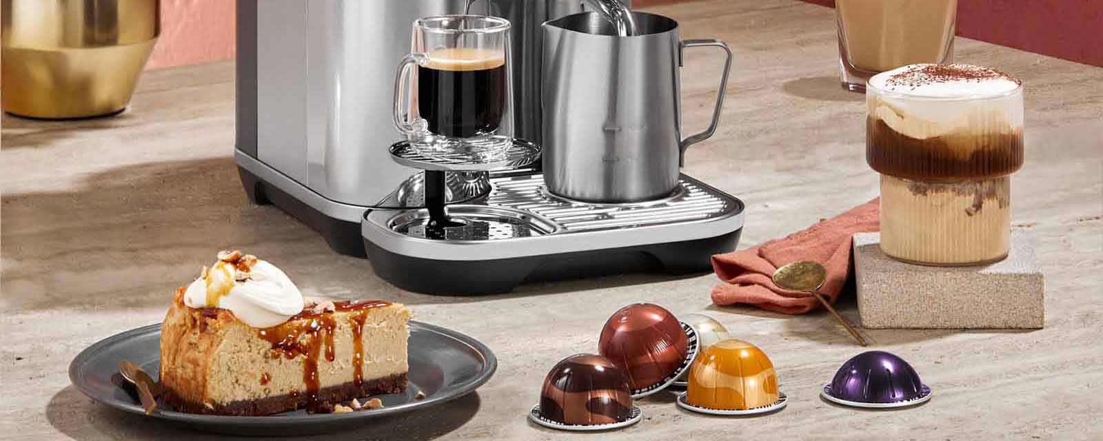 Coffee Hazelnut New York Cheesecake + Iced Mocha with Baileys Foam