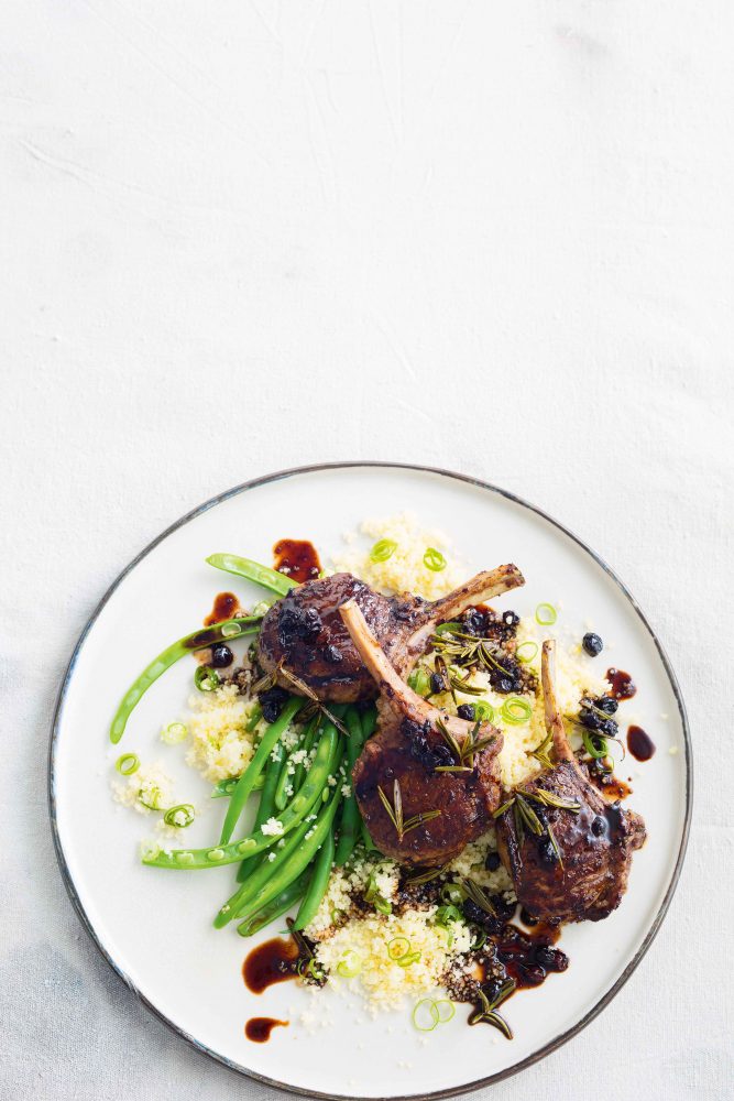 Red wine and quince lamb with couscous recipe