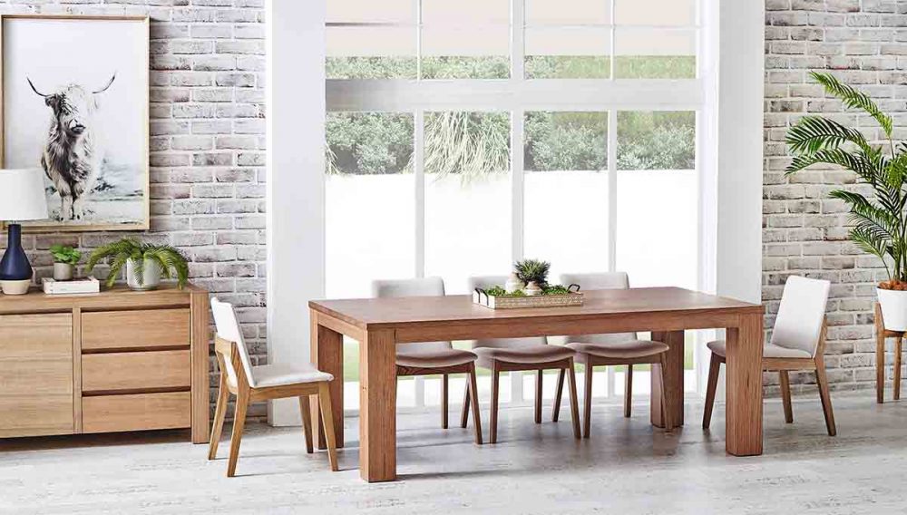 The Tenterfield Dining Table, part of the Australian Made Furniture collection at Harvey Norman.