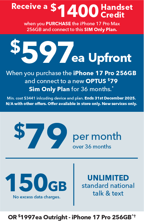 Apple iPhone 17 Pro 256GB - Deep Blue | Harvey Norman