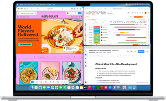 MacBook Air with multiple apps open