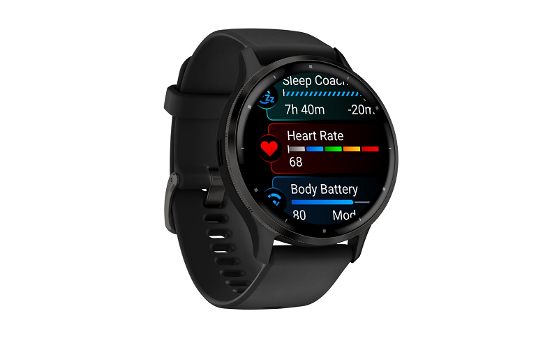 Garmin Venu 3 GPS Smart Watch Slate Bezel with Black Case Harvey Norman