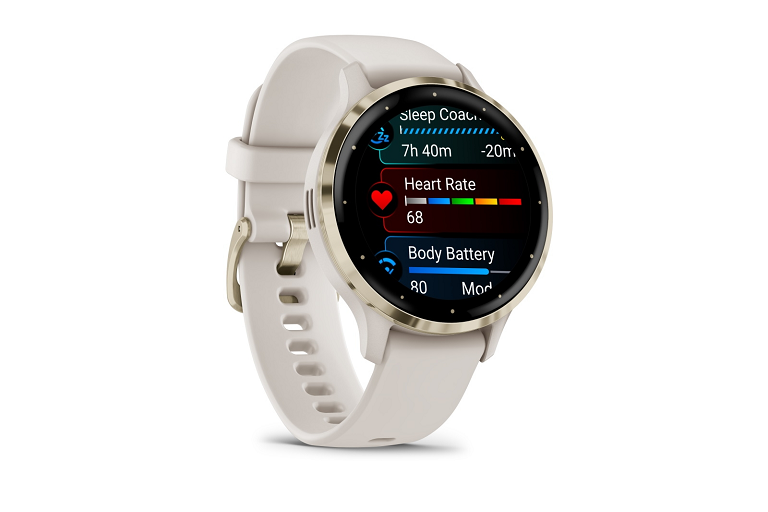 Garmin Venu 3S GPS Smart Watch Soft Gold Bezel with Ivory Case
