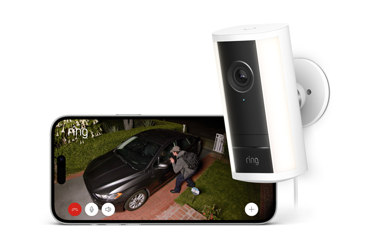 Ring Camera Powerpoint Plug In Ring Spotlight Camera Pro (2nd Gen) 4K Plug-In Security Camera - White ...