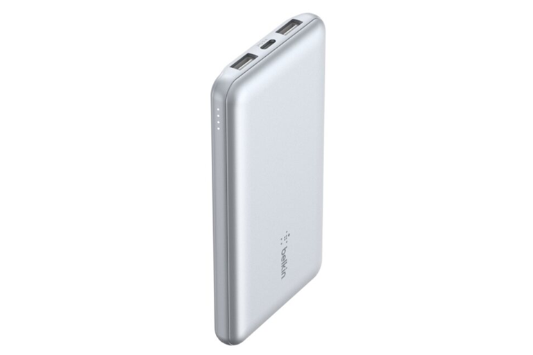 Belkin BoostCharge 3Port 10K Power Bank (Pastel Blue) + USBA to USBC