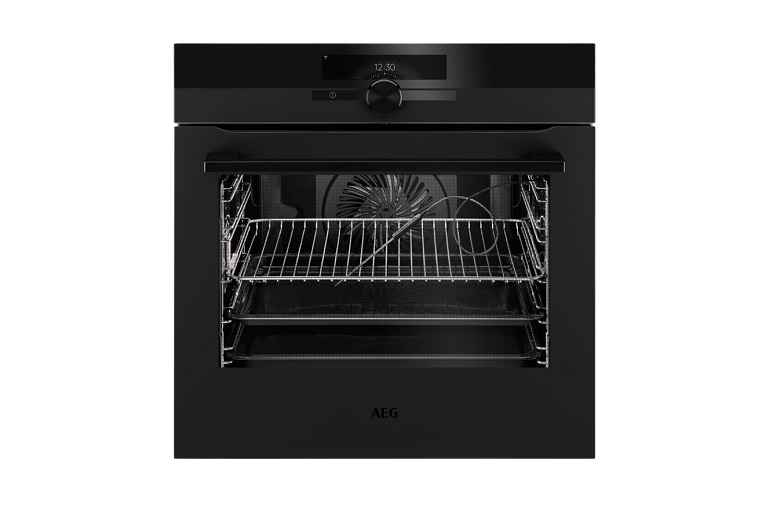 AEG 600mm SenseCook Pyrolytic Oven Matte Black Harvey Norman