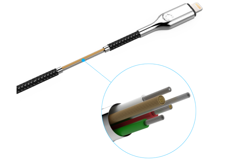 Armoured 50cm Lightning to USBA Cable Harvey Norman