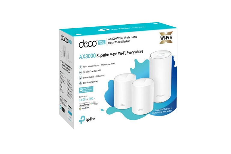 TPLink Pack of 3 Deco AX3000 Whole Home Mesh WiFi 6 Modem Router