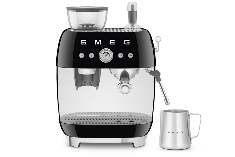 Smeg Beans on Board Espresso Coffee Machine with Grinder Harvey Norman