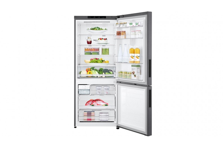 LG 420L Bottom Mount Fridge with Door Cooling Dark Graphite Harvey
