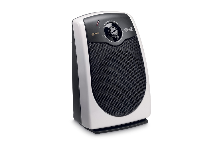 Delonghi 2400W Steel Elite Fan Heater - Chrome | Harvey Norman
