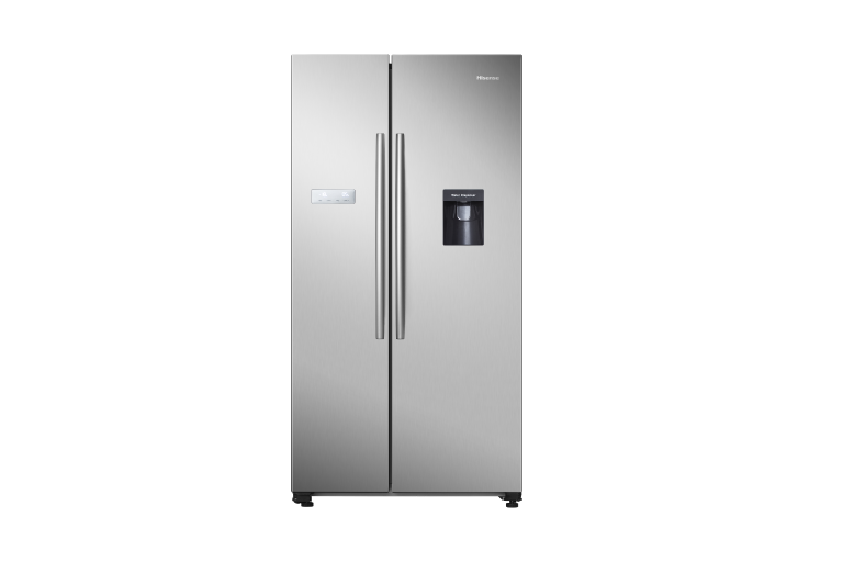 Hisense 578L Side By Side Fridge with Water Dispenser Stainless Steel