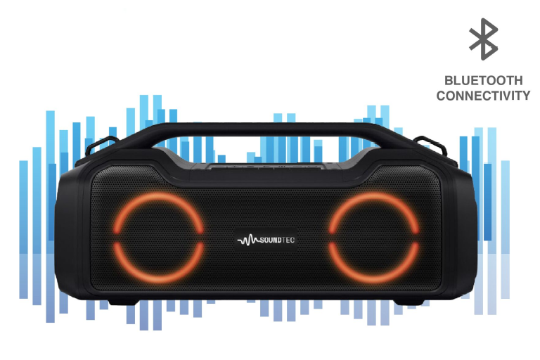 Laser Soundtech 2.0CH Boombox Portable Bluetooth Speaker Harvey Norman