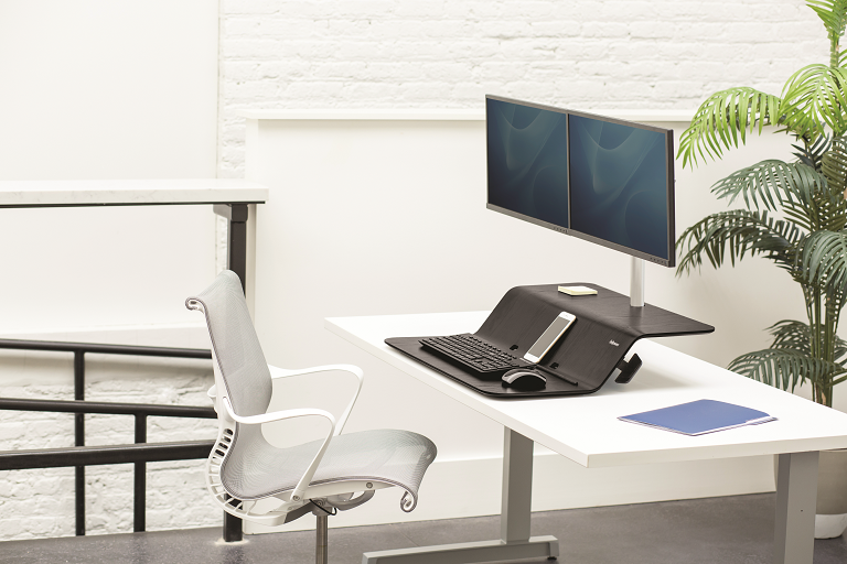 Fellowes Lotus RT Dual Monitor SitStand Desk Harvey Norman