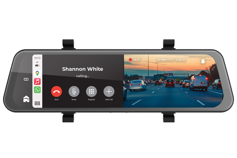 Parkmate 9.66inch Touch Screen Mirror Monitor with DualChannel DVR