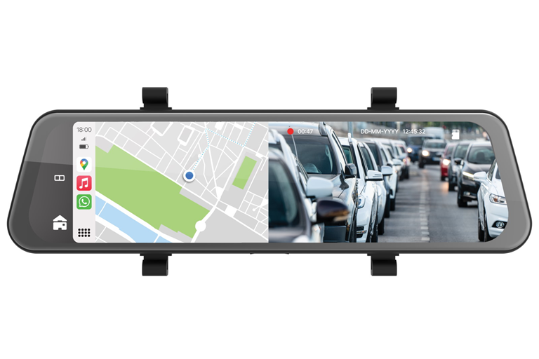 Parkmate 9.66inch Touch Screen Mirror Monitor with DualChannel DVR