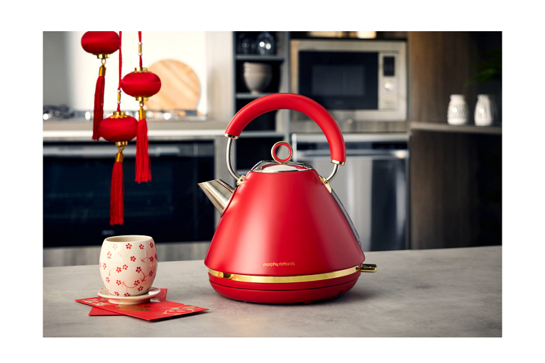 Morphy Richards Ascend Soft Gold 1.5L Kettle Dragon Red Harvey Norman