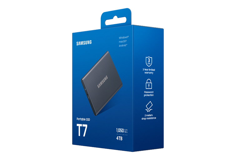 Samsung T7 USB 3.2 4TB Portable SSD - Titan Grey | Joyce Mayne