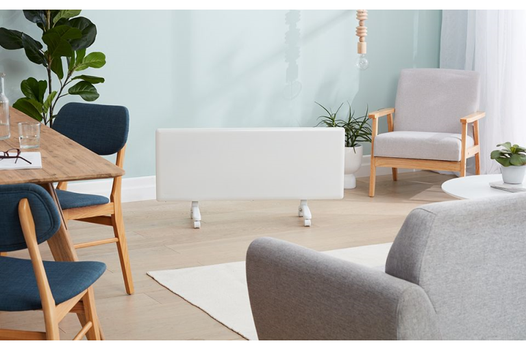 Nobo 1.5kW Electric Panel Heater with Thermostat and Castors Harvey