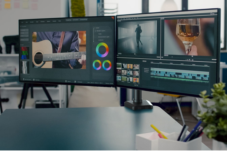 ONE Gas Lift Dual Monitor Arm Harvey Norman