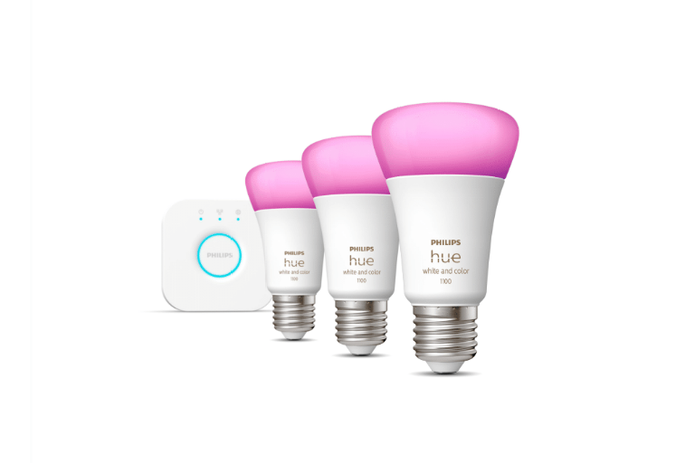 Philips Hue White and Colour Ambiance 11W A60 E27 Starter Kit with