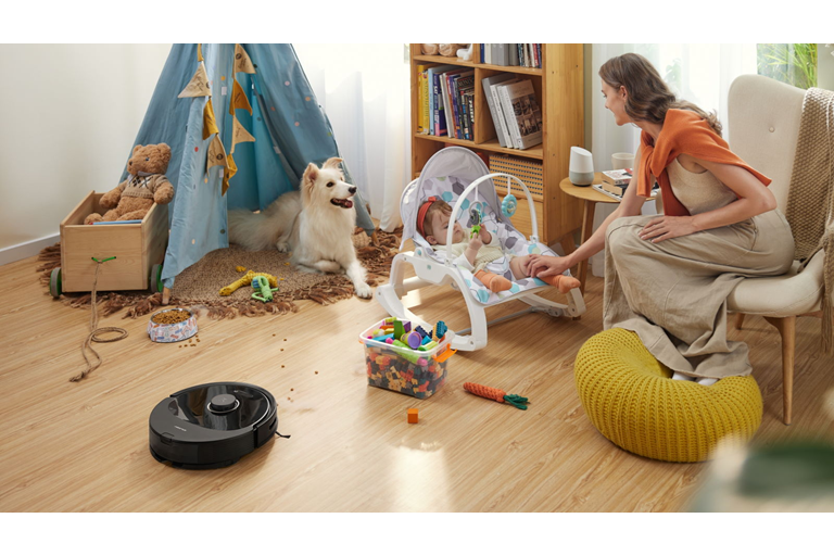 Roborock Q8 Max+ Robotic Vacuum and Mop Black Harvey Norman