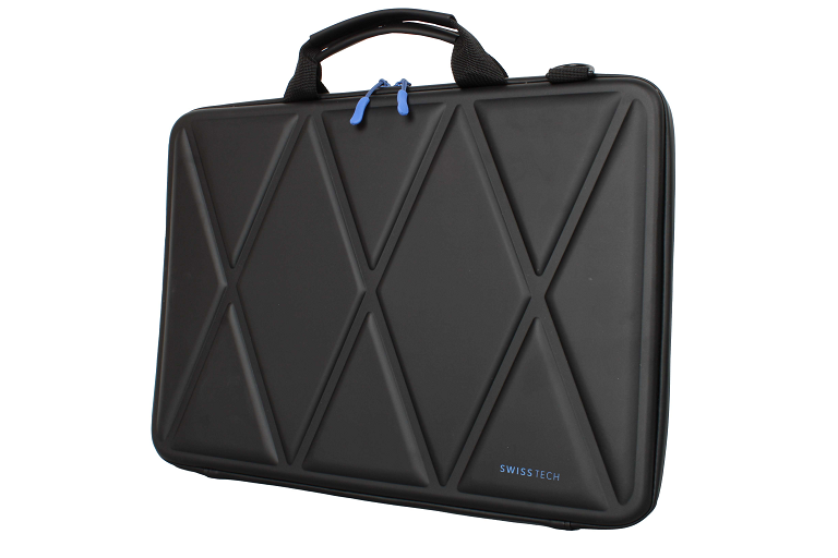 SwissTech 14inch Carry Laptop Case Black/Blue Harvey Norman