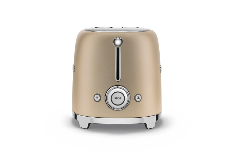 Smeg 50's Retro Style 2 Slice Toaster Champagne Matte Harvey Norman