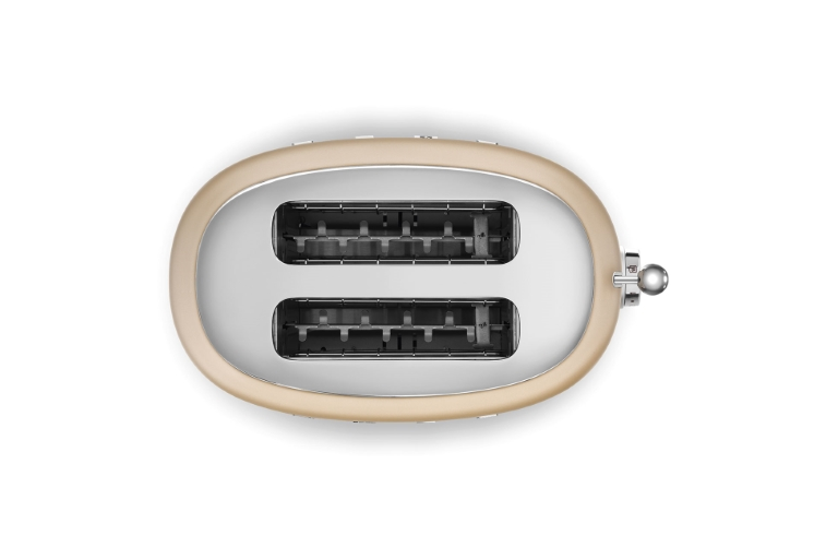 Smeg 50's Retro Style 2 Slice Toaster Champagne Matte Harvey Norman