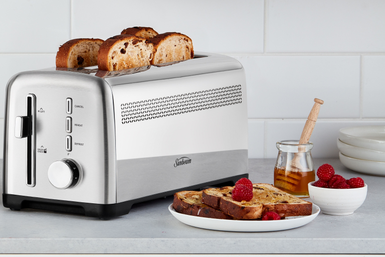 Sunbeam Fresh Start 4 Slice Long Slot Toaster Stainless Steel