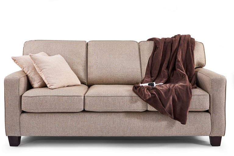 Sunbeam Feel Perfect Cosy Micro Fleece Heated Throw Brown Harvey Norman