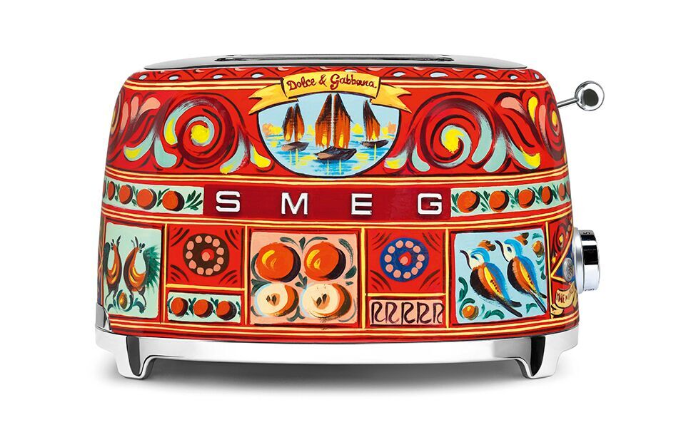 Smeg Dolce & Gabbana Sicily is my Love 2 Slice Toaster Harvey Norman
