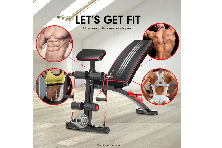 Powertrain Adjustable Gym Fitness Bench Harvey Norman