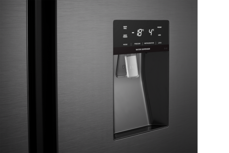 Westinghouse 619L Side By Side Fridge with Water Dispenser Black